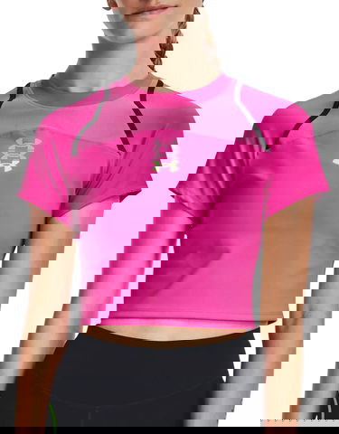Съкратен топ Under Armour Run Anywhere Crop Tee Розово | 1376816-652, 0