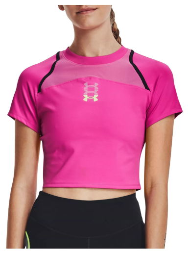 Съкратен топ Under Armour Run Anywhere Crop Tee Розово | 1376816-652