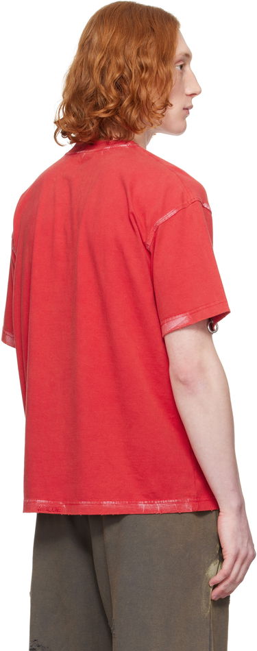 Тениска We11done We11done Pierced T-Shirt Червено | WD-TT0-25-770-U-RD, 2