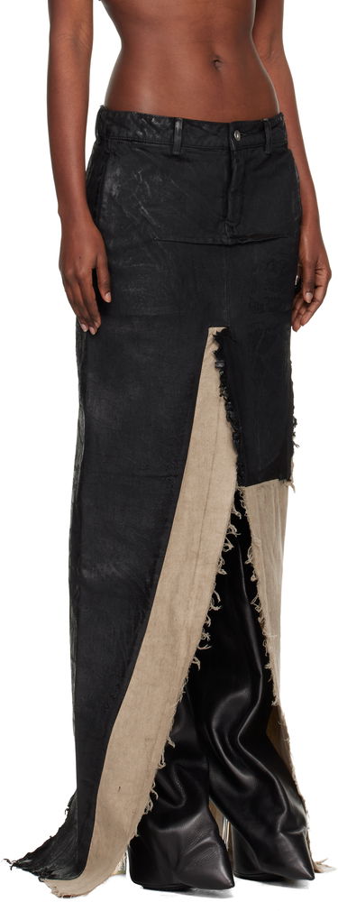 Пола Rick Owens Concordians Sliced Denim Maxi Skirt Многоцветен | RO02E4393 BMC921, 1