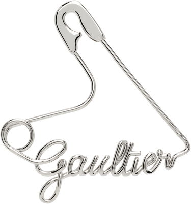 Обеци Jean Paul Gaultier Gaultier The Heart Safety Pin Single Earring Металик | 25/04-W-JW036-X053-91, 0