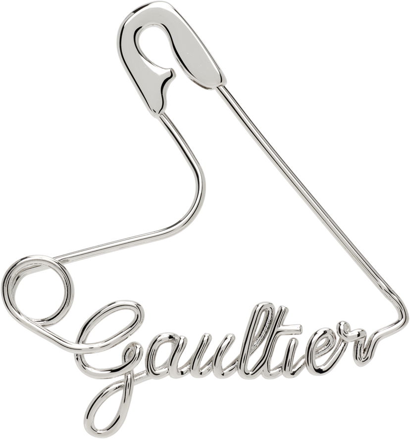 Обеци Jean Paul Gaultier Gaultier The Heart Safety Pin Single Earring Металик | 25/04-W-JW036-X053-91