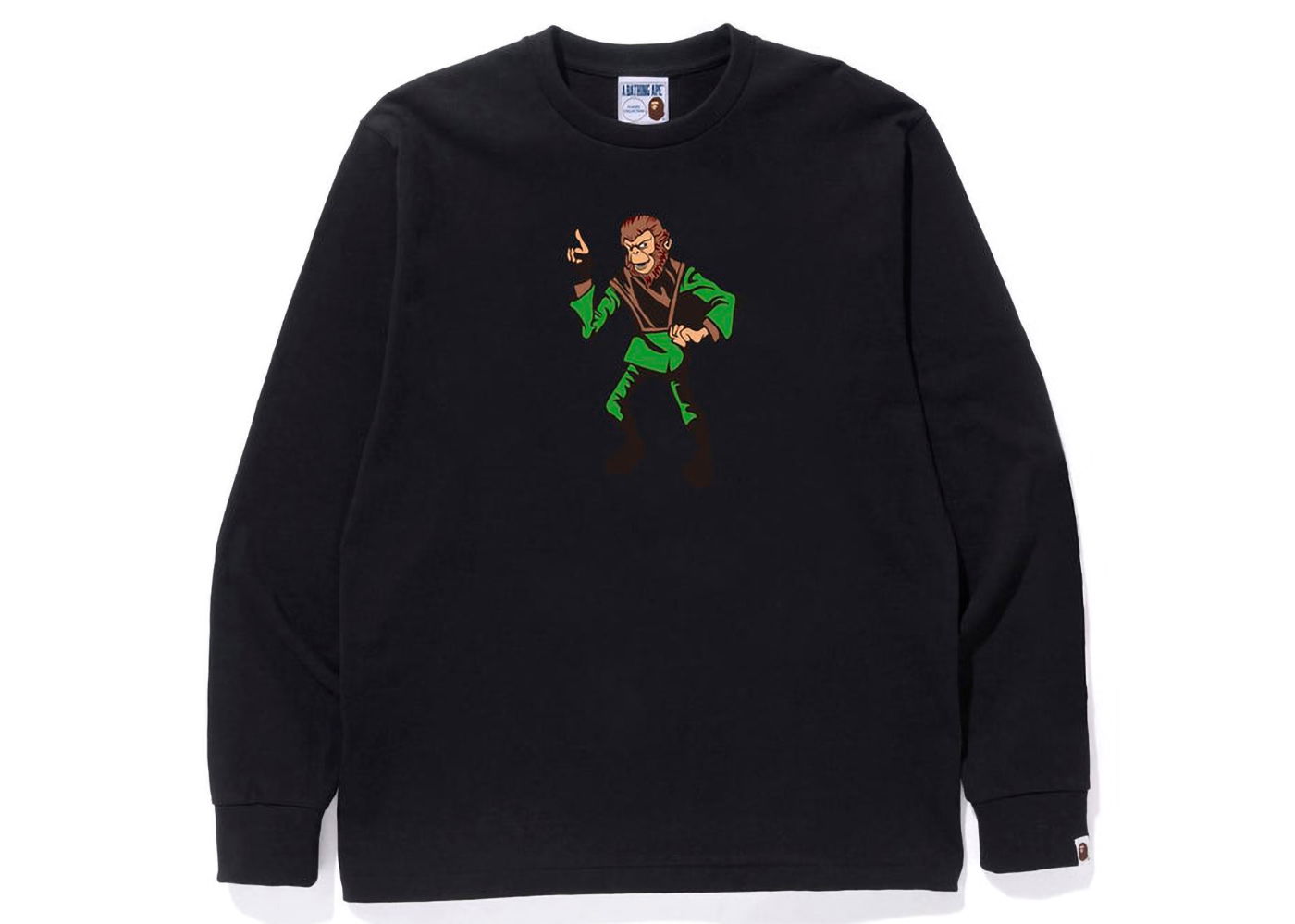 Тениска BAPE Ape Graphic L/S Tee Черно | 1J30-111-014, 0