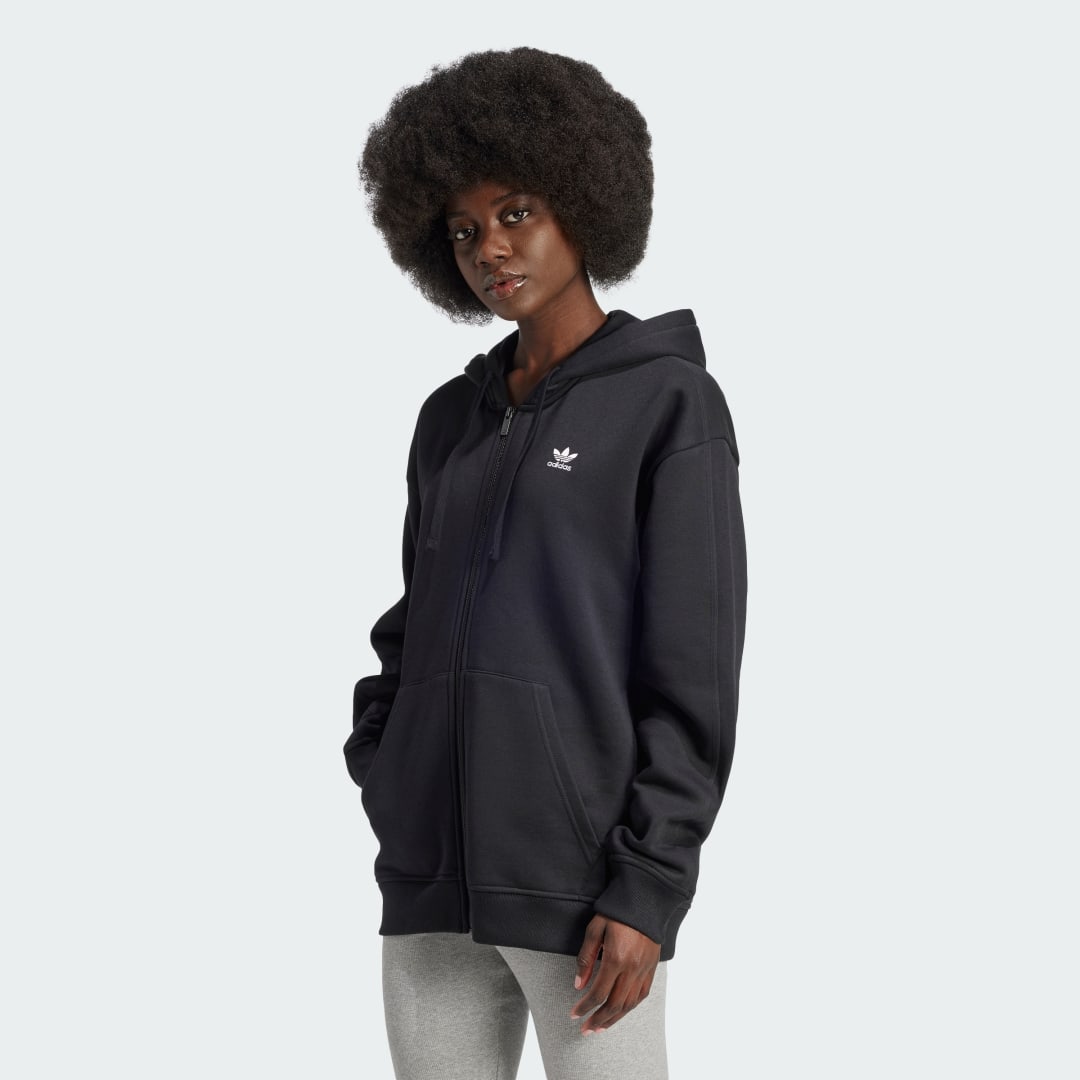 Суитчър adidas Performance Essentials Full-Zip Fleece Черно | IY9621, 0