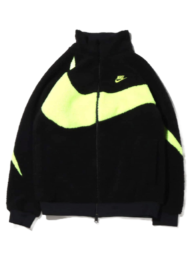 Яке Nike Big Swoosh Reversible Boa Jacket Black Neon Черно | BQ6546-017