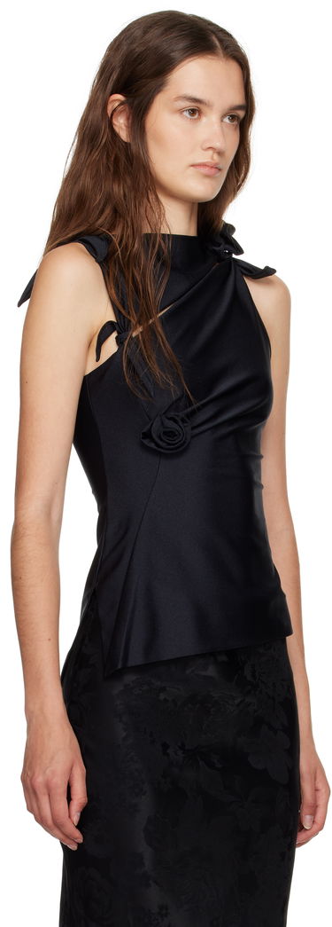 Pокля Coperni Coperni Asymmetric Flower Tank Top Черно | COPT76545, 4