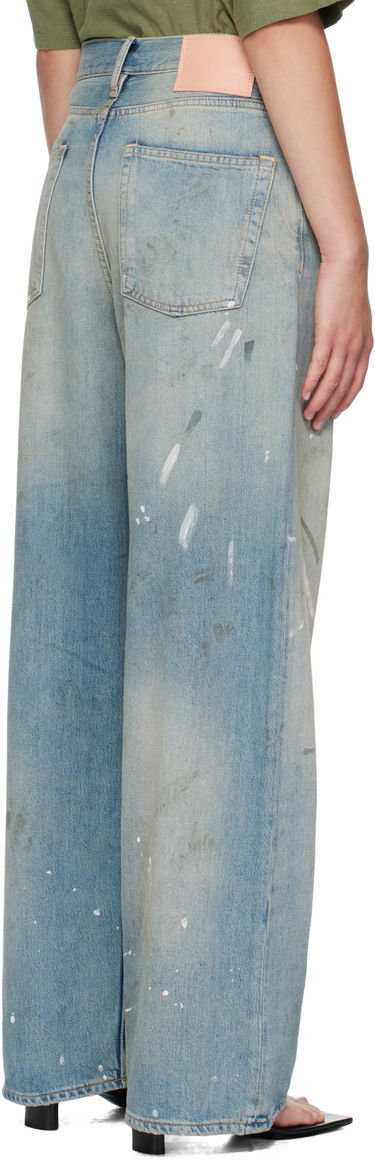 Дънки Acne Studios Acne Studios 1981 U Paint Splatter Jeans Синьо | C00096-, 2
