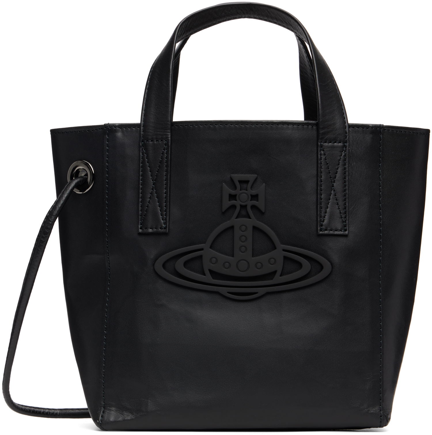 Голяма пазарска чанта Vivienne Westwood Vivienne Westwood Sarah Small Leather Tote Черно | 4D030006U-L00AN-, 0