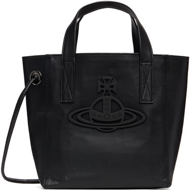 Голяма пазарска чанта Vivienne Westwood Vivienne Westwood Sarah Small Leather Tote Черно | 4D030006U-L00AN-, 0