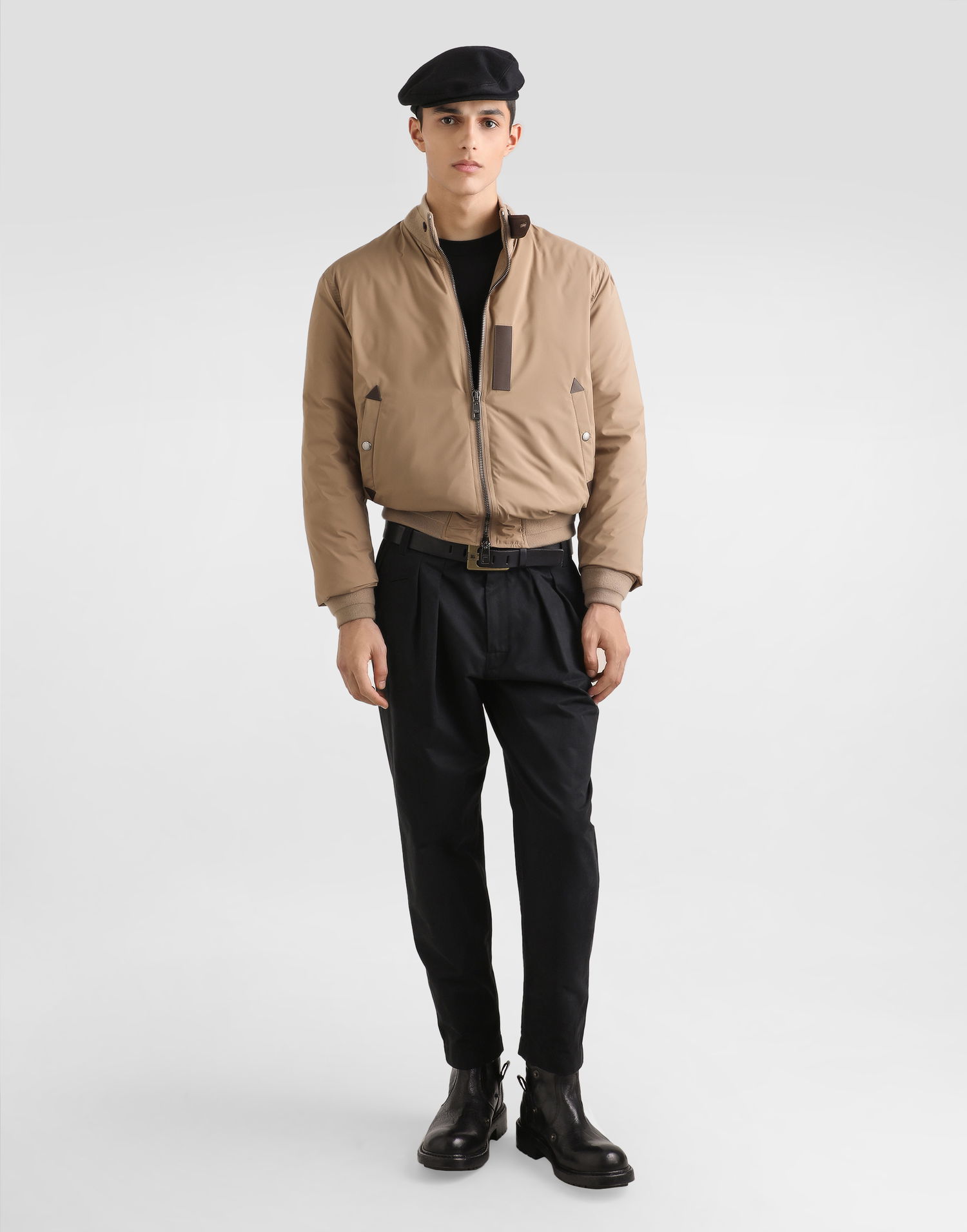 Яке бомбър Dolce & Gabbana Dolce & Gabbana Padded Satin Bomber Jacket Бежово | G9BRATFUSN0M3725, 1