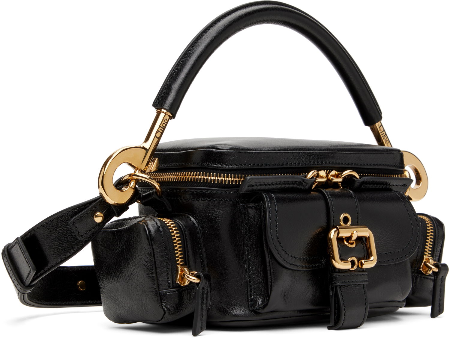 Чанта през рамо CHLOÉ Small Camera Shoulder Bag Кафяво | CHC24AS534N83, 1