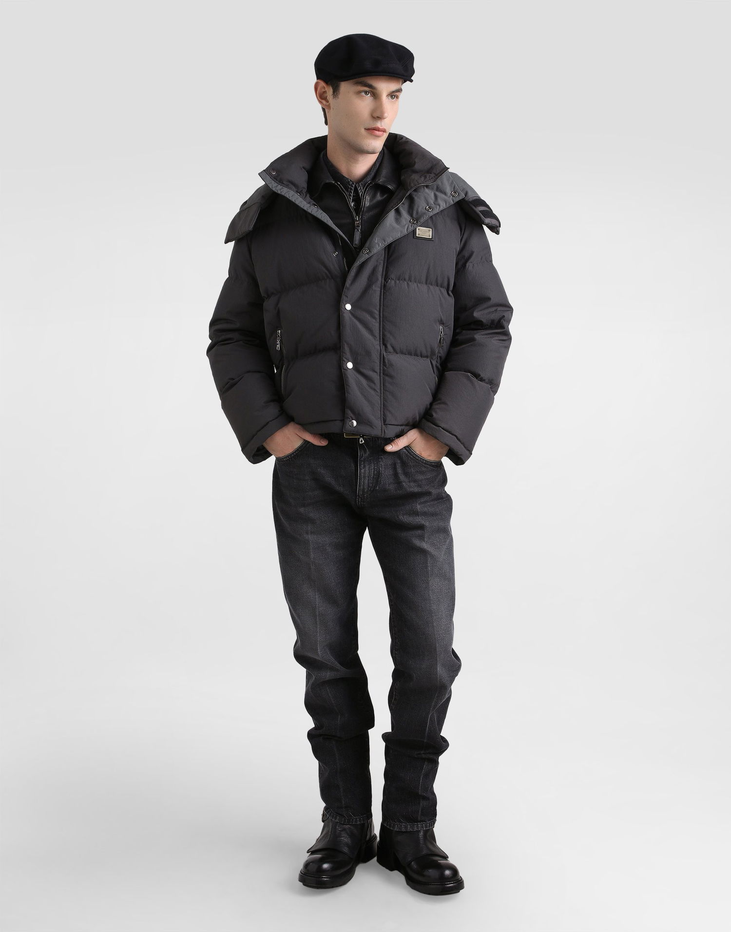 Пухо яке Dolce & Gabbana Dolce & Gabbana Padded Quilted Hooded Puffer Jacket Черно | G9BRFTFUS28N0636, 1