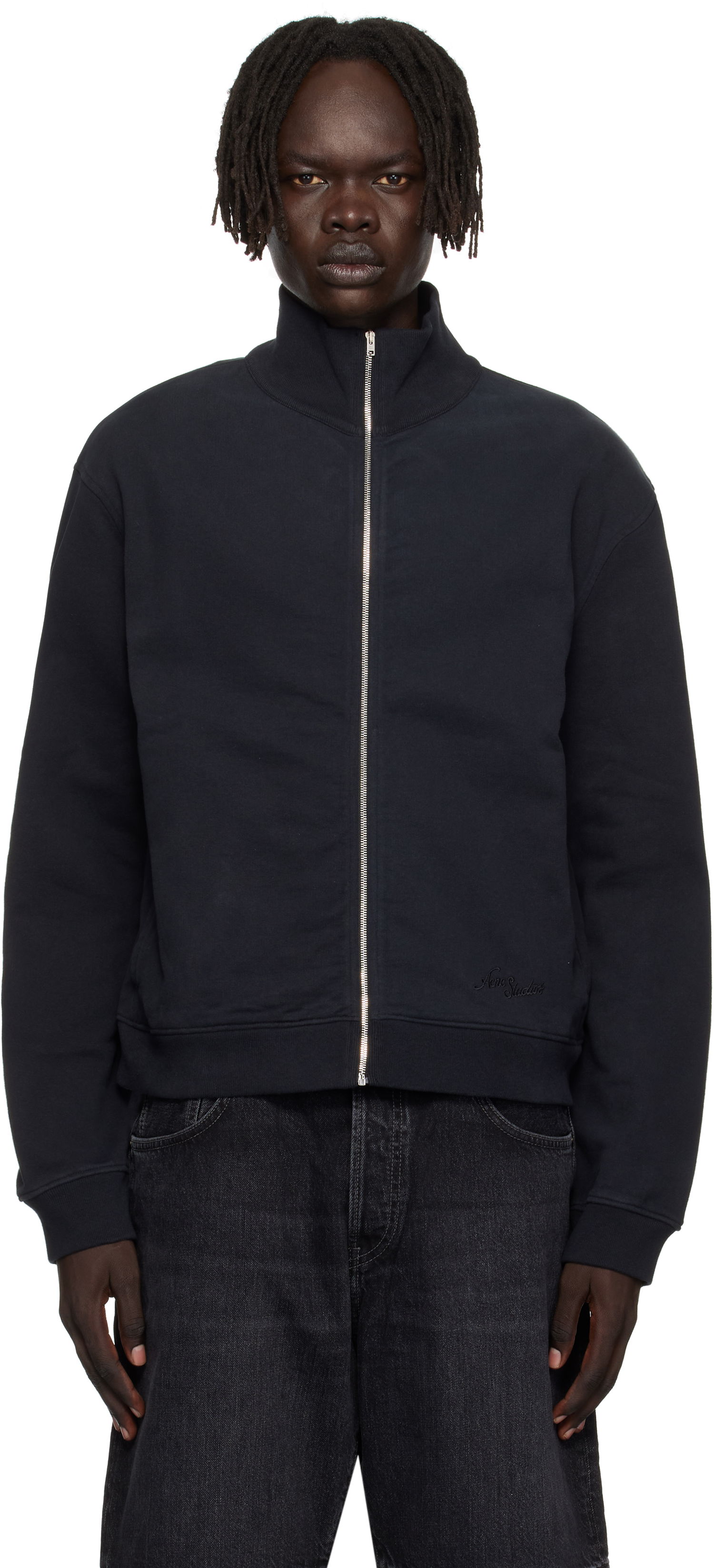 Суитчър Acne Studios Acne Studios Zip-Up Sweatshirt Черно | CI0200-, 0