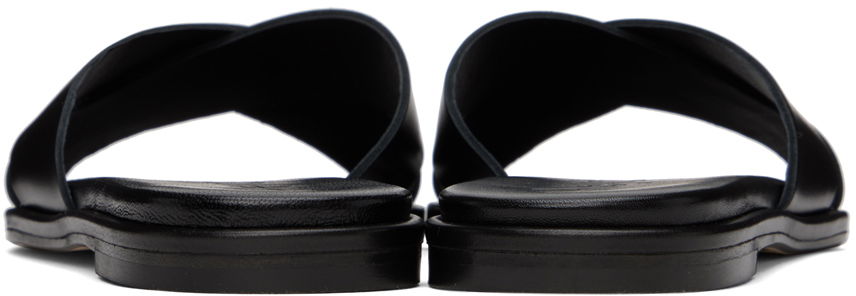 Аксесоари Aeyde Aeyde Sonia Leather Crisscross Slide Sandals Черно | A11-FS-BRNS08FL62-SS24-800-001, 1