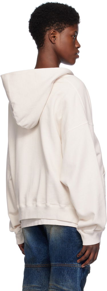Суитчър We11done We11done Printed Zip-Up Hoodie Бежово | WD-TJ0-24-812-U-WH, 2