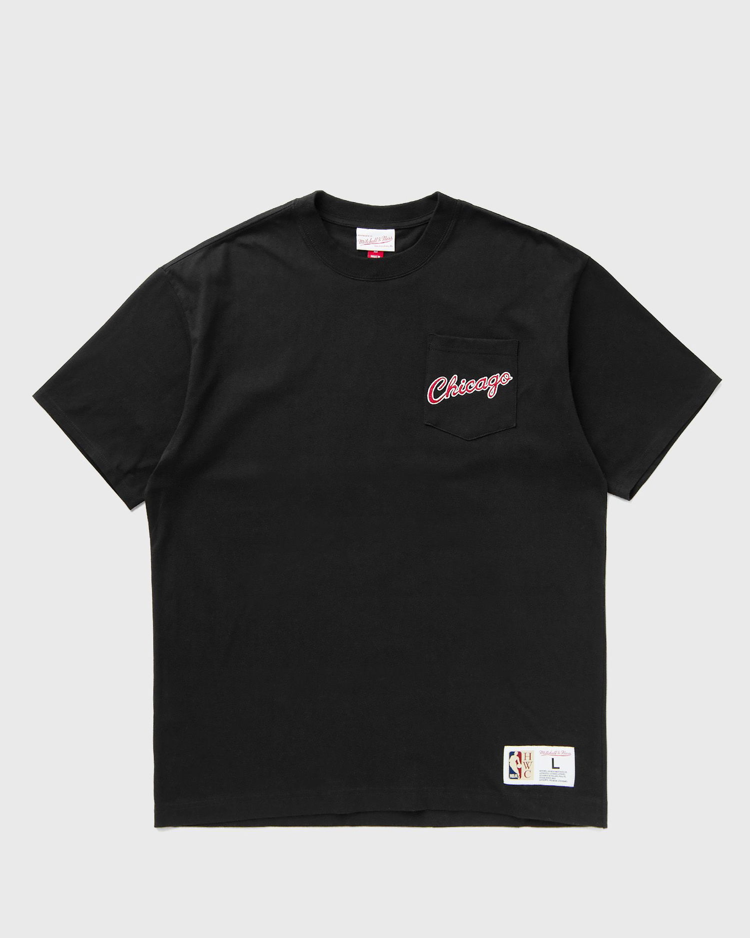 Тениска Mitchell & Ness Mitchell & Ness NBA Chicago Bulls Vintage Logo Pocket T-Shirt Черно | FC9252-CBUBLCK, 0