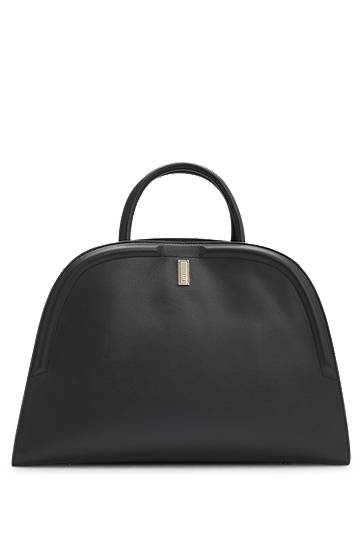 Дамска чанта BOSS Ariell Grained Leather Tote Bag with Detachable Strap Черно | 50547740, 0