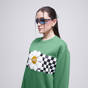 Суитчър Vans Oversized Floral Crew Sweatshirt Зелено | VN00074EBR1, 3