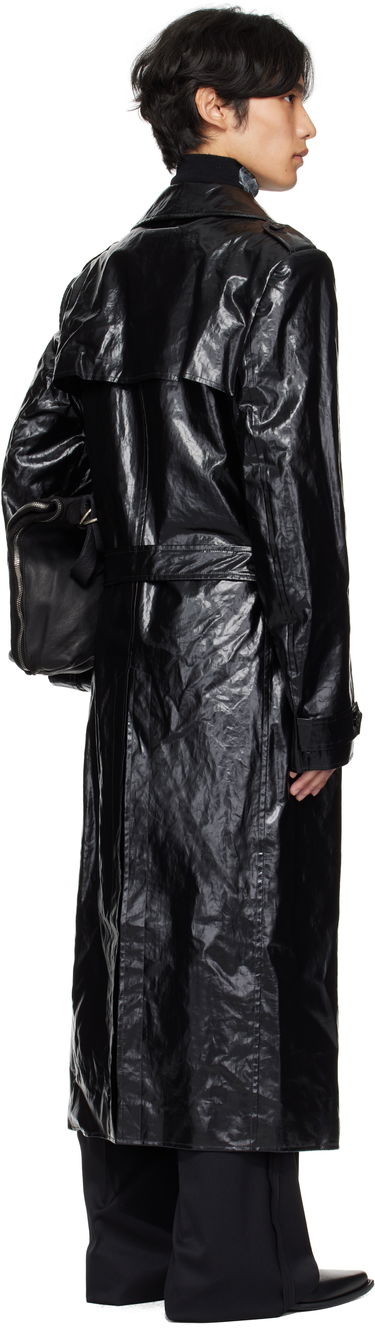 Палта Maison Margiela MM6 Maison Margiela Shiny Coated Linen Coat Черно | SH2AH0011 M35617, 2