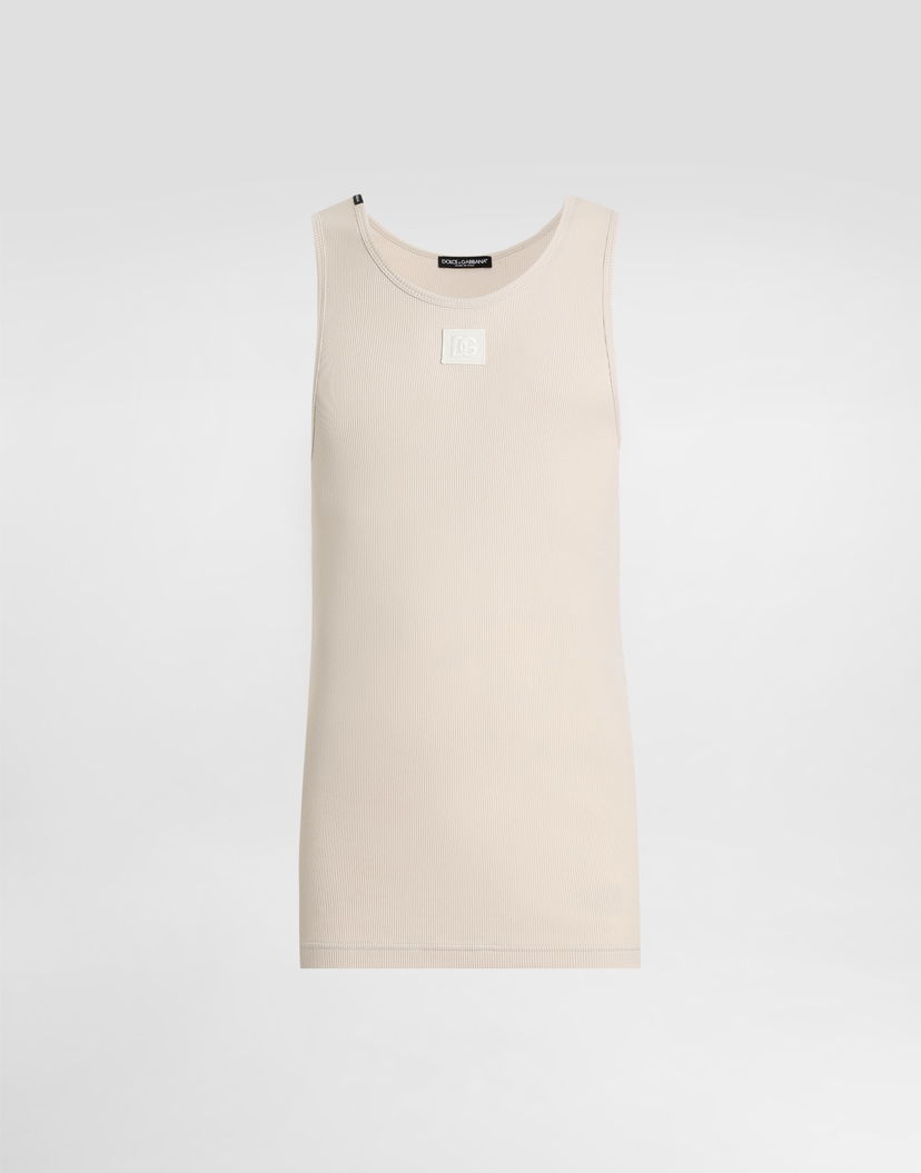 Потник Dolce & Gabbana Ribbed Cotton Tank Top 54 Бежово | G8QG9ZFU7AVM0722