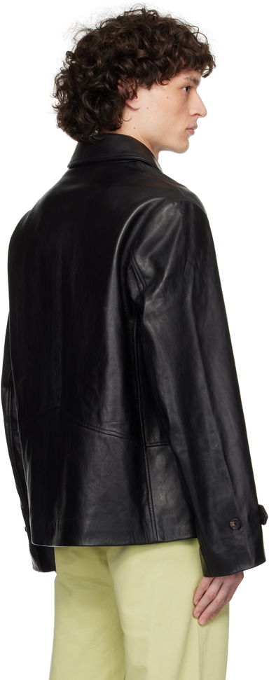 Bode Cropped Continental Leather Jacket, 2