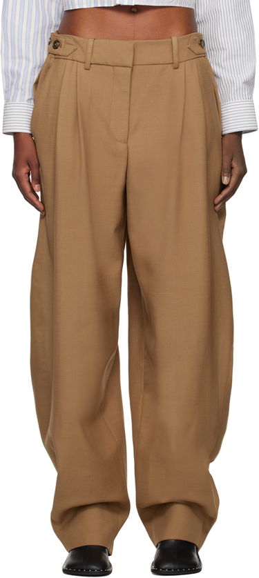 Панталони Stella McCartney Stella McCartney Wide Leg Trousers Кафяво | 6401383CU750, 0