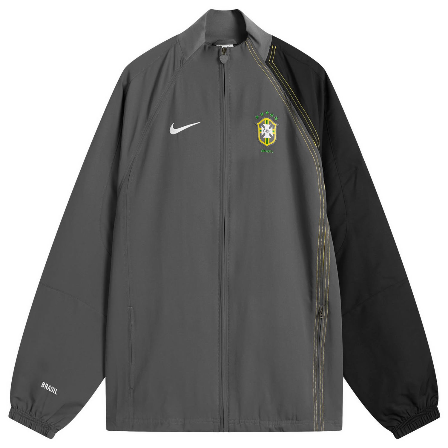Яке Nike Brazil Reissue Track Jacket in Grey/Yellow/White Сиво | HV4437-021, 1