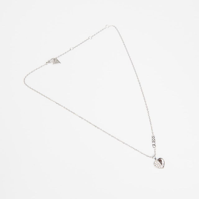 Lovely Guess Heart Pendant Necklace with Crystals