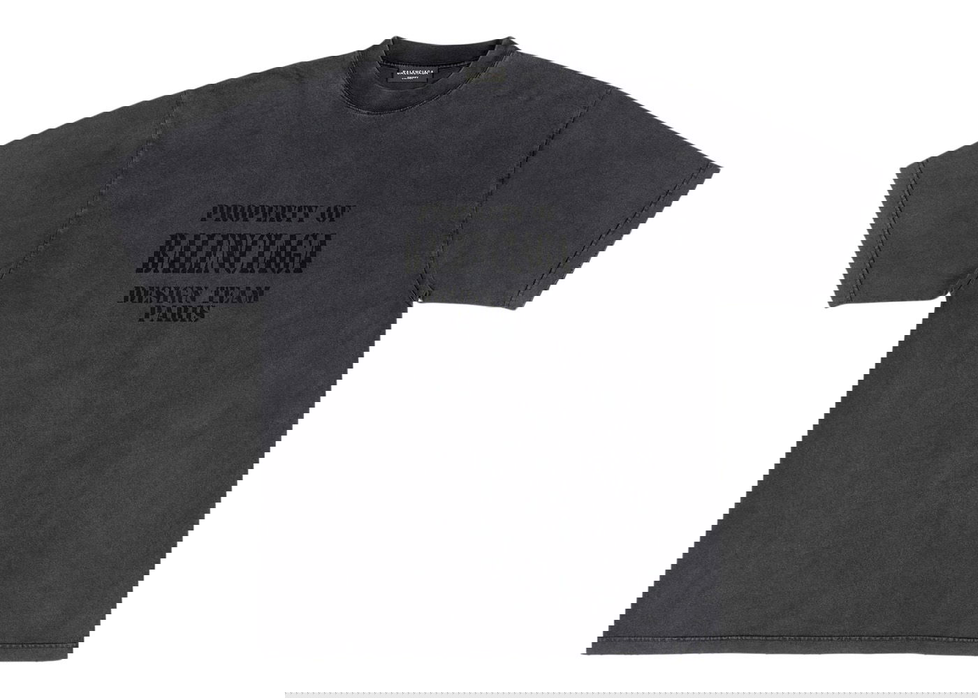 Тениска Balenciaga Property Large Fit Vintage T-shirt Черно | 641675TMVH81055, 0