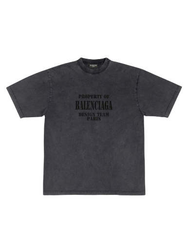 Тениска Balenciaga Property Large Fit Vintage T-shirt Черно | 641675TMVH81055