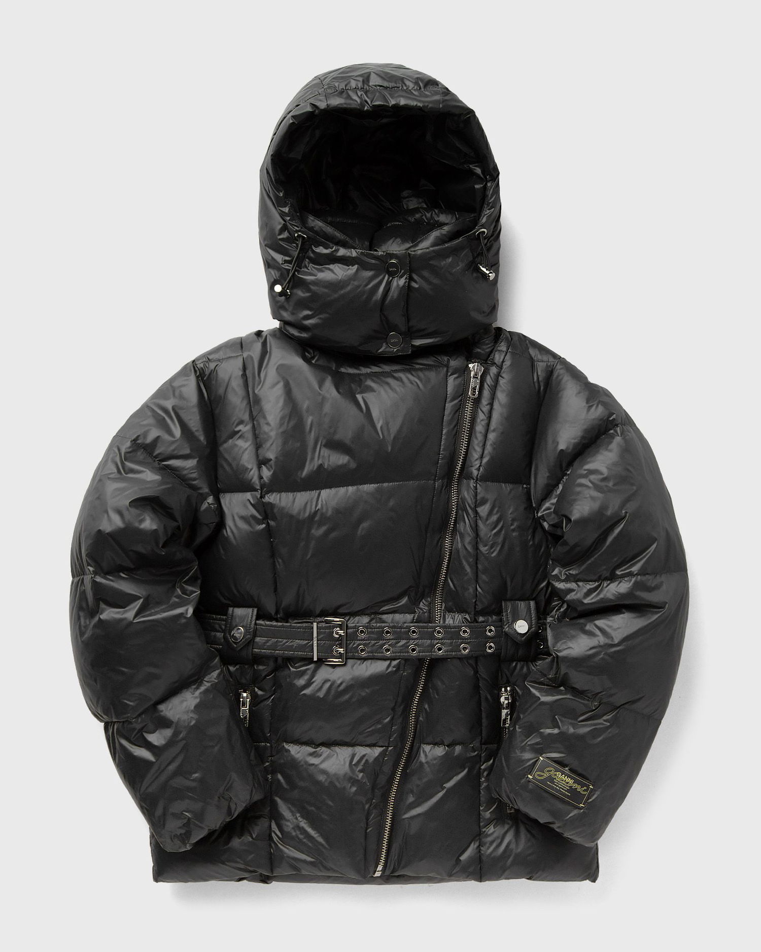 Пухо яке GANNI Shiny Nylon Puffer Jacket Черно | W0049-052, 0