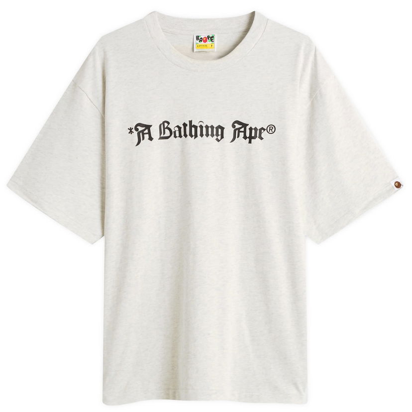 Тениска BAPE Gothic Logo T-Shirt Size Small Сиво | 001TEL801325M-GRY