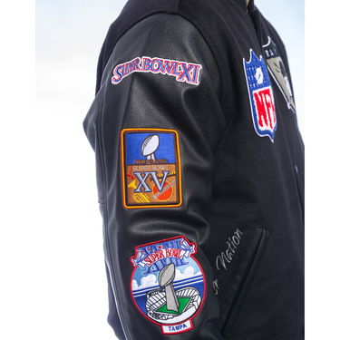 Яке Mitchell & Ness NFL Blackout Collection Oakland Raiders Varsity Jacket Черно | JK9935-ORABLCK, 3