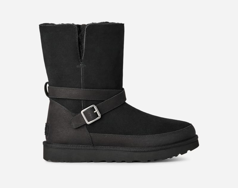 Кецове и обувки UGG Classic Short Bellina Belted Boot Черно | 1174513-BLK