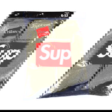 Чорапи Supreme Hanes x Crew Socks 4-Pack Зелено | SS22A27 OLIVE, 1