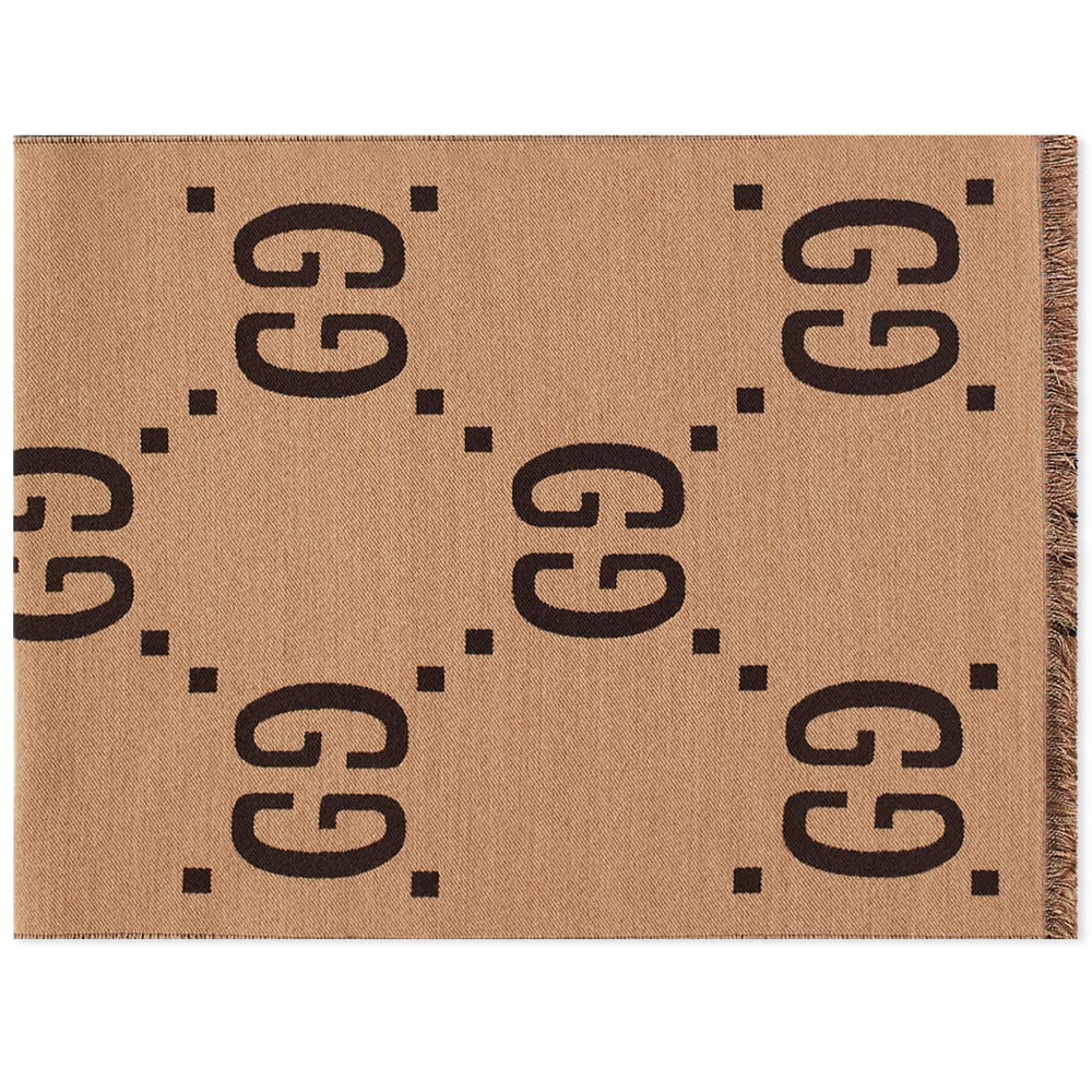 Шал Gucci GG Jaquard Scarf Dark Brown Кафяво | 495592-4G350-2179, 0