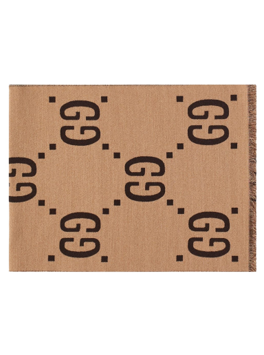 Шал Gucci GG Jaquard Scarf Dark Brown Кафяво | 495592-4G350-2179