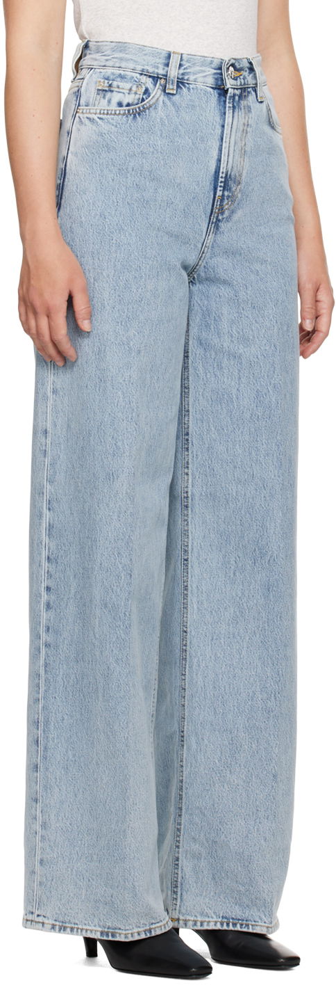 Дънки TOTEME Wide Leg Jeans Синьо | 242-WRB2426-FB0045, 1