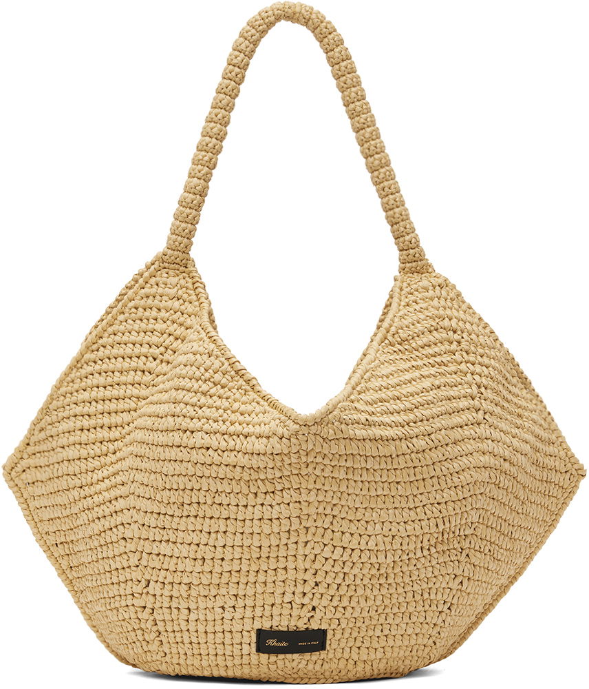Голяма пазарска чанта Khaite The Medium Lotus Bag Бежово | H2005-711, 0