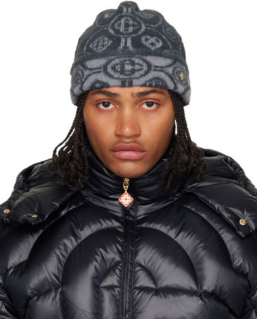 Шапка Casablanca Casablanca Fluffy Monogram Beanie Сиво | A-AW25-HAT-096-01, 0