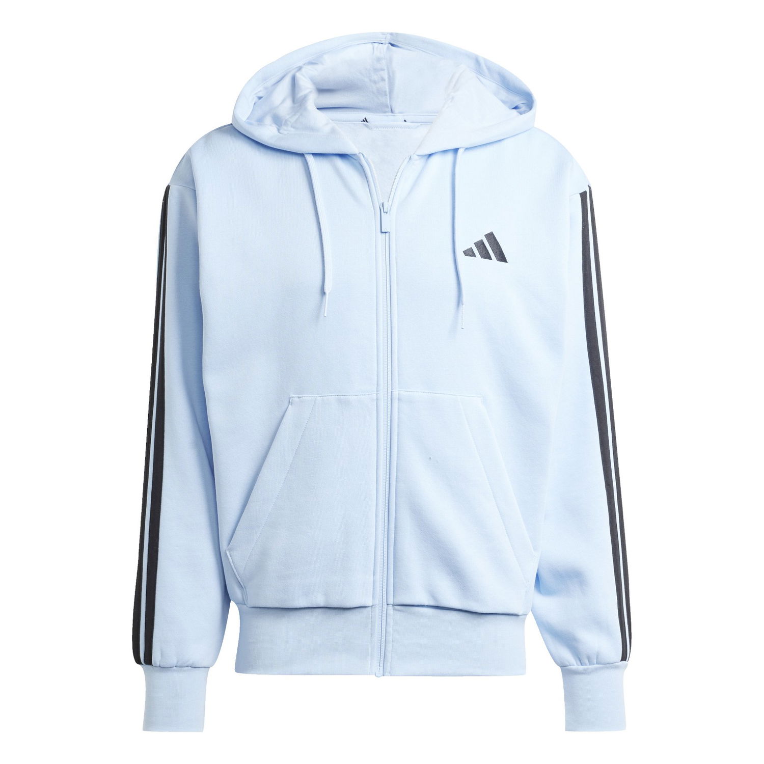 Суитчър adidas Performance 3-Stripes Full-Zip Hoodie Синьо | JD1862, 0
