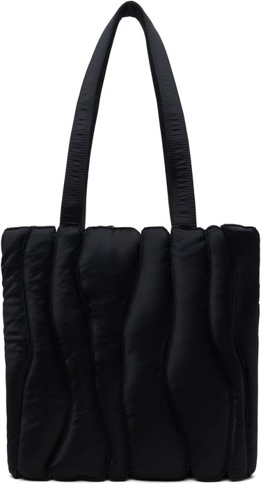 Голяма пазарска чанта Collina Strada Collina Strada Satin Caterpillar Tote Bag Черно | XX9024, 0