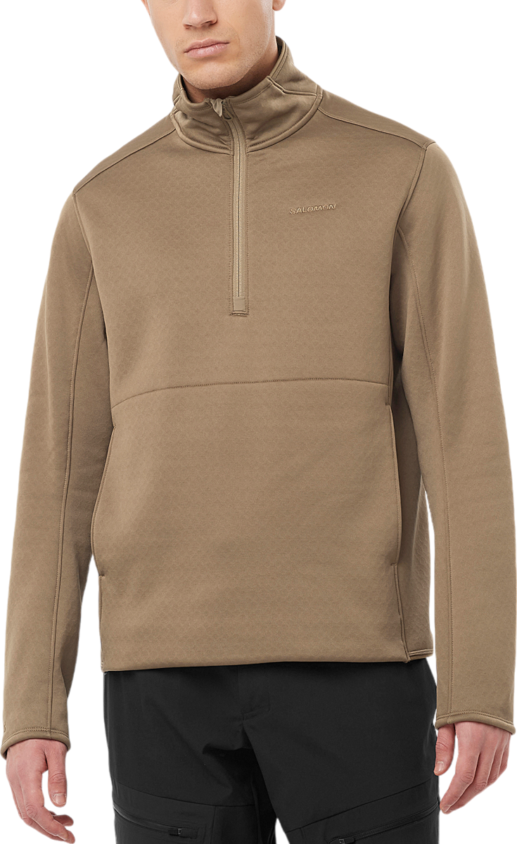 Суитчър Salomon ESSENTIAL MIDWARM HZ Sweatshirt Кафяво | lc2329500