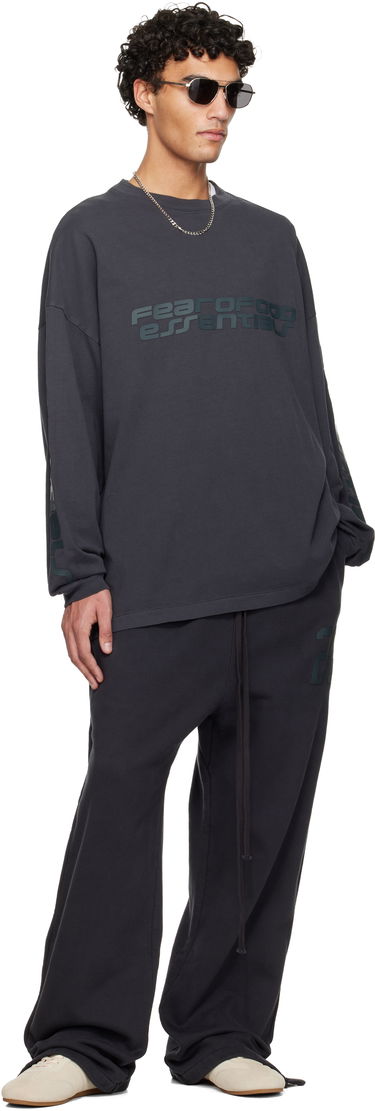 Тениска Fear of God Fear of God ESSENTIALS Holiday 90s Long Sleeve T-shirt Сиво | 125HO254571F, 4