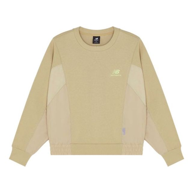 Пуловер New Balance Splicing Round Neck Pullover Бежово | AWT13337-BEI, 0