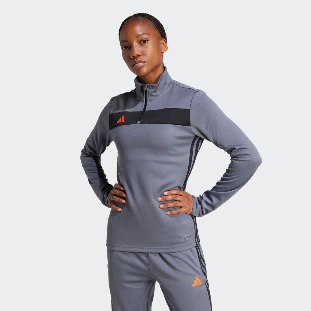 Суитчър adidas Performance Tiro 25 Essentials Training 1/4 Zip Top Сиво | JD0552, 0
