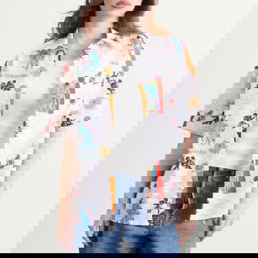 Риза Ahluwalia Kada Printed Short Sleeve Shirt Многоцветен | M-AHLU-TO029-SS26-FA253-MU, 2