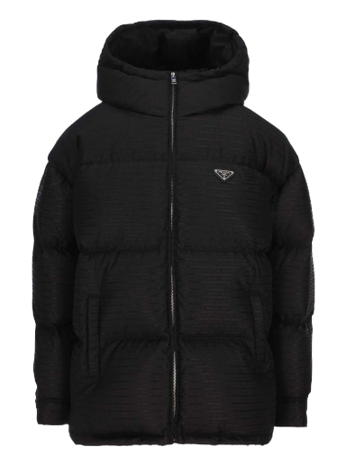 Пухо яке Prada Zip-Up Padded Jacket Черно | 292052S22211FC-F0002