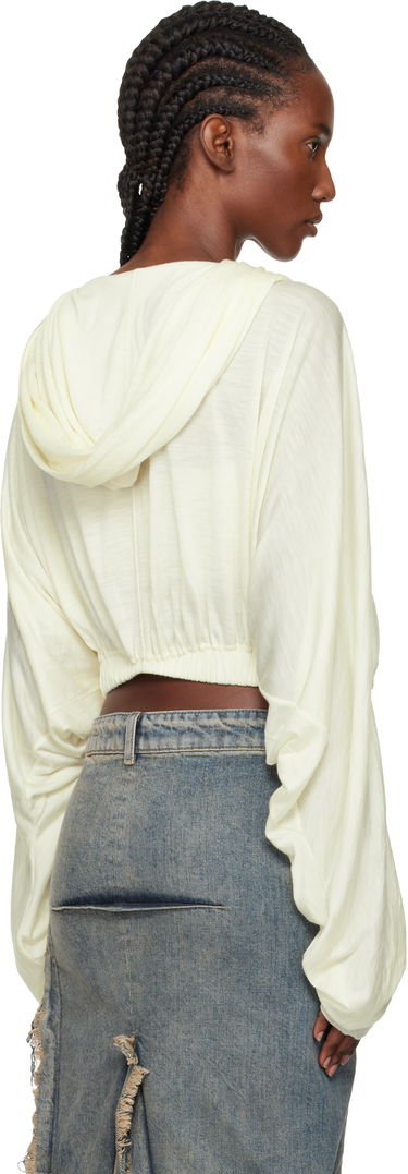 Суитчър Rick Owens Concordians Cropped Tunic Hoodie Жълто | RO02E4262 JSW, 2
