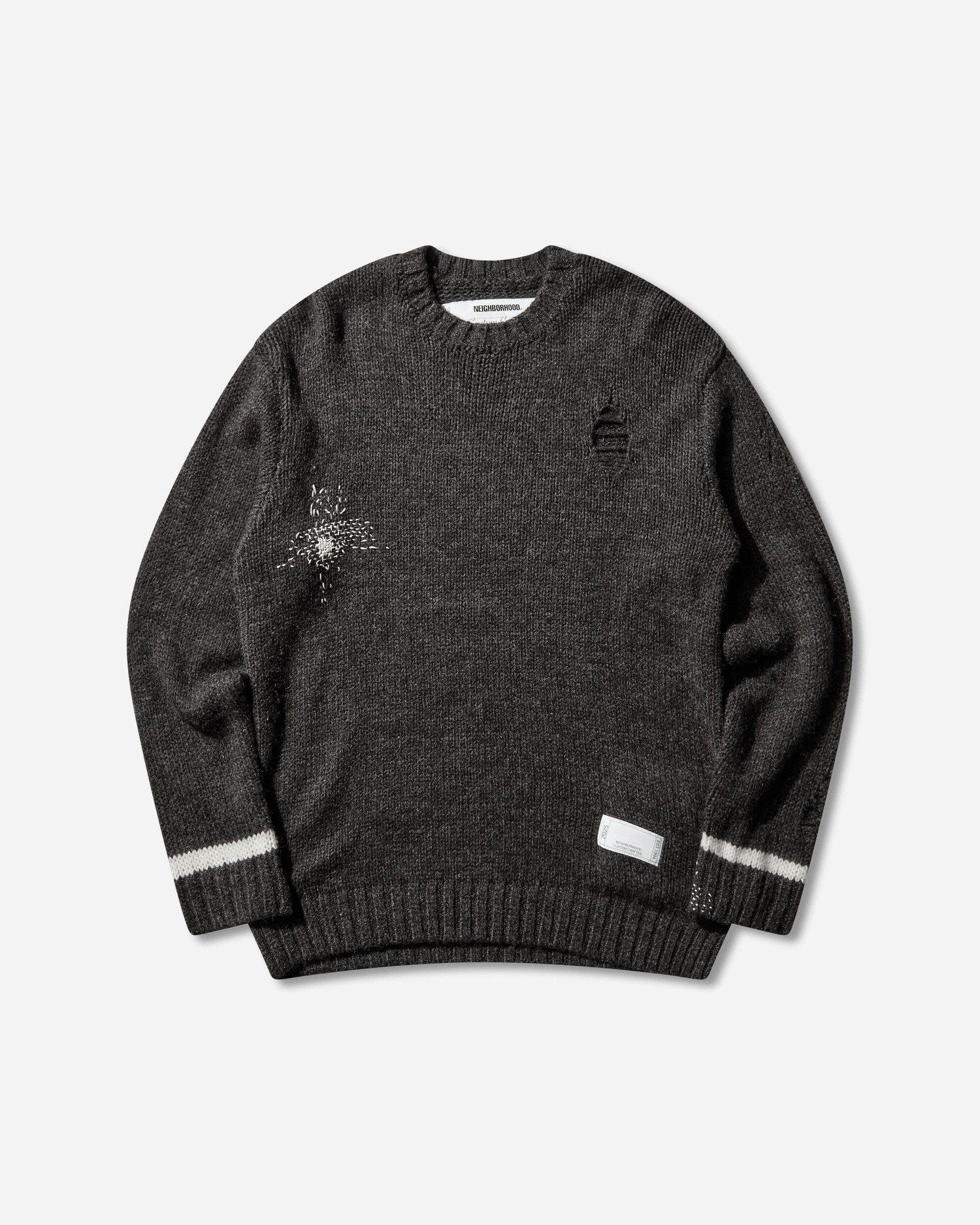 Пуловер Neighborhood Savage Crewneck Sweater Сиво | 252FUNH-KNM02 CHARCOAL, 1